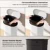 Mülleimer Küche 30 Liter Treteimer Mit Soft Close Deckel, Pedal Aus Metall, Cremeweiß, 36,5 X 31 X 61 Cm