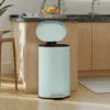 Mülleimer Küche 30 Liter Treteimer Mit Soft Close Deckel, Pedal Aus Metall, Grün, 36,5 X 31 X 61 Cm