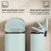 Mülleimer Küche 30 Liter Treteimer Mit Soft Close Deckel, Pedal Aus Metall, Grün, 36,5 X 31 X 61 Cm