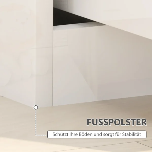 Nachttisch, Beistelltisch Mit Schubladen, Spanplatte, Stilvoll, Weiß