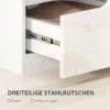 Nachttisch, Beistelltisch Mit Schubladen, Spanplatte, Stilvoll, Weiß