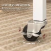 Opklapbare Eettafel, Geschikt Voor Maximaal 6 Personen, Met 6 Wielen En Remmen, Voor Kleine Ruimtes, Eiken