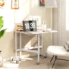 Opklapbare Eettafel, Geschikt Voor Maximaal 6 Personen, Met 6 Wielen En Remmen, Voor Kleine Ruimtes, Eiken