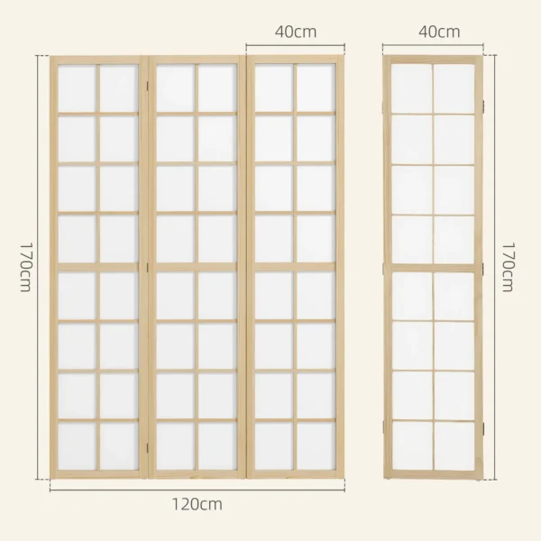 Opvouwbare Ruimteverdeler, Vrijstaande Privacybescherming Voor Woonkamer, Slaapkamer, Kantoor, 120 X 170 Cm