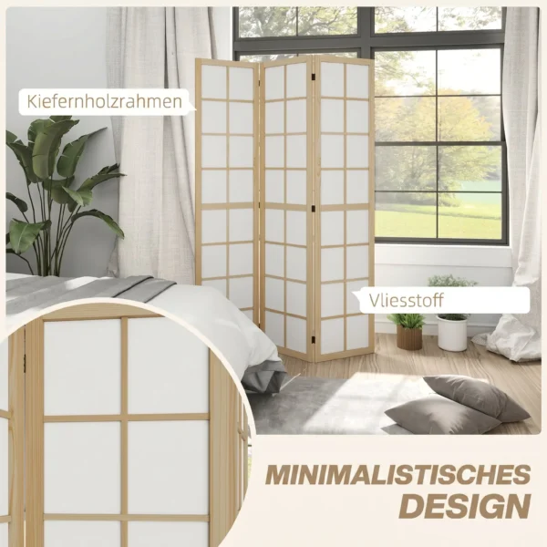 Opvouwbare Ruimteverdeler, Vrijstaande Privacybescherming Voor Woonkamer, Slaapkamer, Kantoor, 120 X 170 Cm