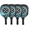Pickleball Set Mit 4 Schlägern, 4 Bällen, Tragetasche, Leicht Und Robust, Blau+Schwarz