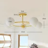 Plafondlamp 20W Met 5 G9 fittingen, Elegante Goud Wit Look, Lichtbron Niet Inbegrepen