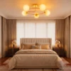 Plafondlamp 20W Met 5 G9 fittingen, Elegante Goud Wit Look, Lichtbron Niet Inbegrepen