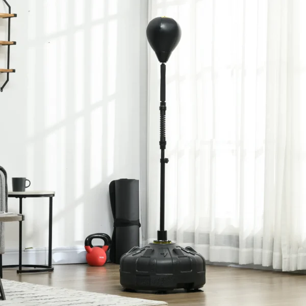 Punchingball, Boxständer, Höhenverstellbar 145 180 Cm, Befüllbare Basis, Schwarz