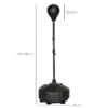 Punchingball, Boxständer, Höhenverstellbar 145 180 Cm, Befüllbare Basis, Schwarz