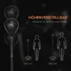 Punchingball, Boxständer, Höhenverstellbar 145 180 Cm, Befüllbare Basis, Schwarz
