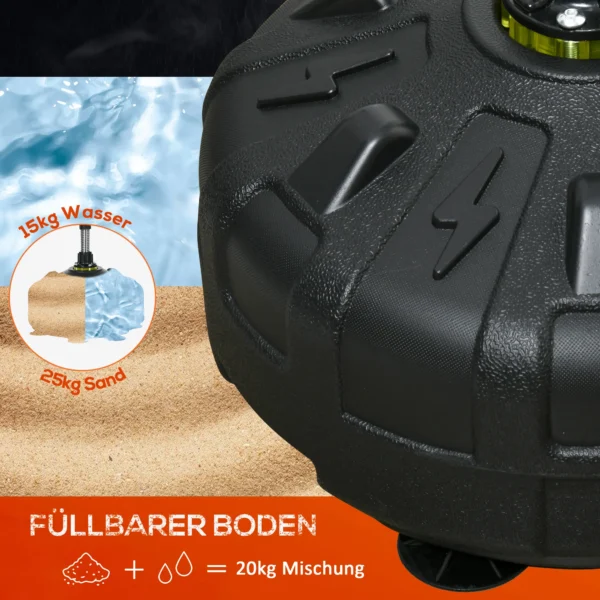 Punchingball, Boxständer, Höhenverstellbar 145 180 Cm, Befüllbare Basis, Schwarz