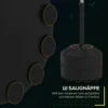 Punchingball Mit Reflexstange, Höhenverstellbar 160 205 Cm, Befüllbare Basis, Inkl. Luftpumpe, Schwarz