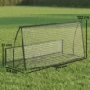 Rebounder Für Fußball, 2 in 1 Zweiseitig Faltbar Prellwand Mit Rückprallwand Netz, 200 X 94cm, Schwarz