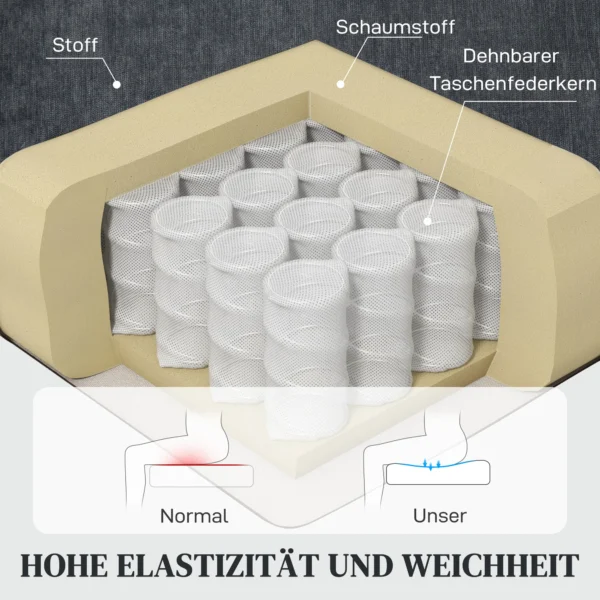 Recliner Sessel, Massage Polstersessel Mit 8 Vibrationspunkten, Verstellbare Fußstütze, Seitentasche, Lehnsessel, Grau