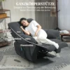 Recliner Sessel, Massage Polstersessel Mit 8 Vibrationspunkten, Verstellbare Fußstütze, Seitentasche, Lehnsessel, Grau