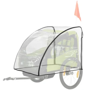 Regenschutz Für Kinderfahrradanhänger, Mit Fenster, 76 X 61 X 61 Cm, Transparent