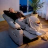 Relaxsessel Elektrisch Fernsehsessel Mit Liegefunktion, USB, Getränkehalter, 2 Memory Positionen Für Wohnzimmer, Grau