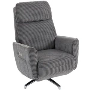 Relaxsessel Elektrisch Verstellbar Fernsessel Mit Liegefunktion, 2 Motoren Drehbar TV Sessel Mit USB Anschluss