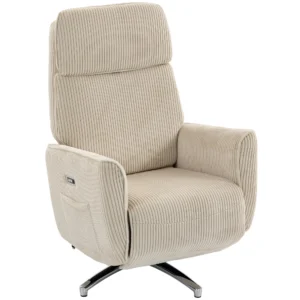 Relaxsessel Elektrisch Verstellbar Fernsessel Mit Liegefunktion, 2 Motoren Drehbar TV Sessel Mit USB Anschluss