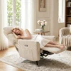 Relaxsessel Elektrisch Verstellbar Fernsessel Mit Liegefunktion, 2 Motoren Drehbar TV Sessel Mit USB Anschluss
