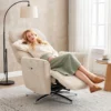 Relaxsessel Elektrisch Verstellbar Fernsessel Mit Liegefunktion, 2 Motoren Drehbar TV Sessel Mit USB Anschluss