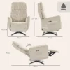 Relaxsessel Elektrisch Verstellbar Fernsessel Mit Liegefunktion, 2 Motoren Drehbar TV Sessel Mit USB Anschluss