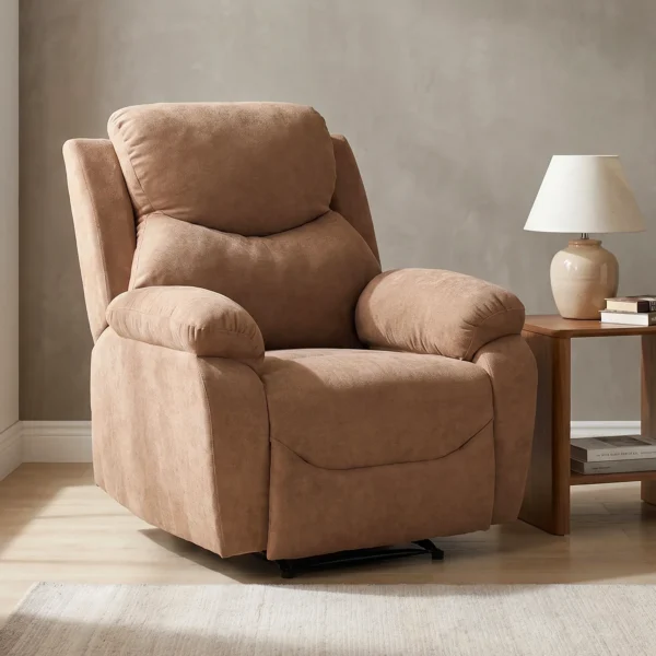 Relaxsessel, Fernsehsessel Mit Liegefunktion, Leinenoptik, Für Wohnzimmer, Schlafzimmer Dunkelbraun