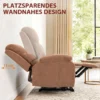 Relaxsessel, Fernsehsessel Mit Liegefunktion, Leinenoptik, Für Wohnzimmer, Schlafzimmer Dunkelbraun