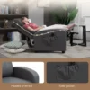Relaxsessel Fernsehsessel Mit Vibrationsmassage, Liegefunktion, 2 Massagepunkte, Fernbedienung, 68 X 88 X 98 Cm Grau