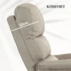 Relaxsessel Mit Aufstehhilfe, Verstellbare Rückenlehne/Fußstütze, Bis 120 Kg, 66 X 90 X 96 Cm, Beige