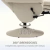 Relaxsessel Mit Liegefunktion Fernsehsessel Mit Seitentasche, Becherhalter Für Wohnzimmer Schlafzimmer Creme