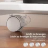 Roll Schreibtisch Mit Schublade Und Regalen, 4 Räder, Kompakt, Spanplatte, Metall
