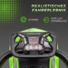 Rutschauto Mit Schiebstange 2 in 1 Rutschfahrzeug Mit Lenkrad Mit Hupe Fußstütze Sitzstauraum Grün