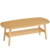 Salontafel Met Opbergruimte, Koffietafel Voor Woonkamer, Slaapkamer, 120 X 60 X 42 Cm, Natuurhout