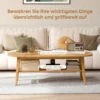 Salontafel Met Opbergruimte, Koffietafel Voor Woonkamer, Slaapkamer, 120 X 60 X 42 Cm, Natuurhout
