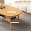 Salontafel Met Opbergruimte, Koffietafel Voor Woonkamer, Slaapkamer, 120 X 60 X 42 Cm, Natuurhout