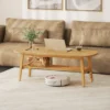 Salontafel Met Opbergruimte, Koffietafel Voor Woonkamer, Slaapkamer, 120 X 60 X 42 Cm, Natuurhout