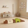 Schaumstoff Bausteine 5 tlg. Softbausteine Kinder Bausteinset Mit Cord Optik Rutschfestem Boden Bunt
