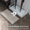 Schirmständer Mit Herausnehmbarer Tropfwasserschale, Regenschirmständer Mit 21 Öffnungen Und 24 Haken, Stahl, Weiß
