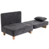 Schlafsessel 2 in 1 Mit Bettfunktion, Schlafsofa Mit 2 Waschbaren Kissen, Seitentaschen Für Wohnzimmer, Schlafzimmer