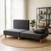 Schlafsessel 2 in 1 Mit Bettfunktion, Schlafsofa Mit 2 Waschbaren Kissen, Seitentaschen Für Wohnzimmer, Schlafzimmer