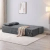 Schlafsofa, Bodensofa Ohne Gestell Mit Dickem, Hochdichtem Schaumstoff, Breitem Und Tiefem Sitz, Dunkelgrau