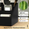 Schreibtischorganizer 2 Schubladen Aufbewahrungsbox Büro Box Organisation Schwarz 33 X 20,5 X 15,5 Cm