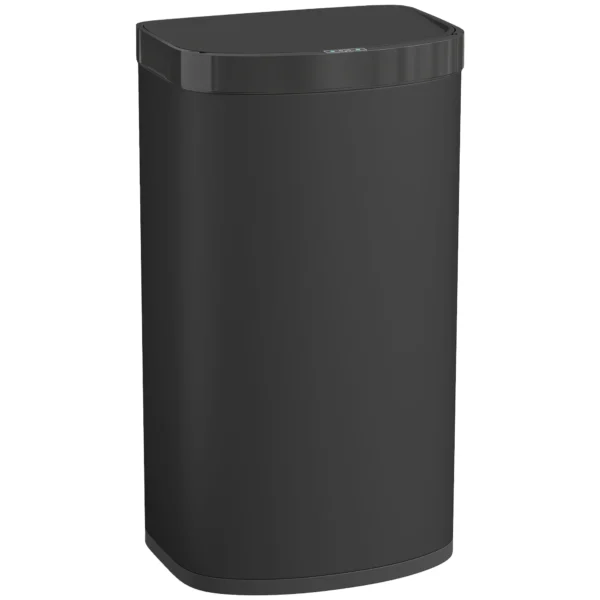 Sensor Mülleimer 55L Abfalleimer Mit Soft Close Deckel Aus Edelstahl, Für Küche Fitnessstudio Büro, Schwarz