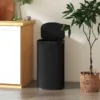 Sensor Mülleimer 55L Abfalleimer Mit Soft Close Deckel Aus Edelstahl, Für Küche Fitnessstudio Büro, Schwarz