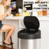 Sensor Mülleimer 55L Berührungsloser Abfalleimer Mit Soft Close Deckel Aus Edelstahl Für Küche Fitnessstudio