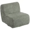Sessel Drehbarer Loungesessel Mit Chenille Optik, Breiter Sitzfläche, Für Wohnzimmer, Schlafzimmer, Grau
