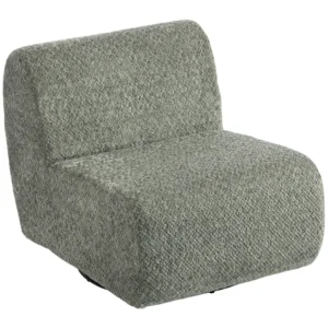 Sessel Drehbarer Loungesessel Mit Chenille Optik, Breiter Sitzfläche, Für Wohnzimmer, Schlafzimmer, Grau