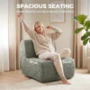 Sessel Drehbarer Loungesessel Mit Chenille Optik, Breiter Sitzfläche, Für Wohnzimmer, Schlafzimmer, Grau
